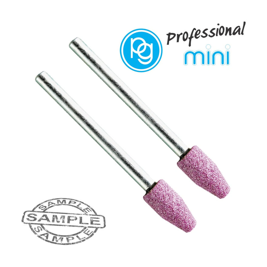 PG Ruby Grinding Stones 6 x 12mm Cyl/Cone Shank 3mm 2 Piece - image 01