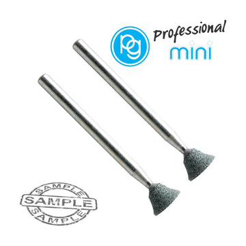 PG Silicon Carbide Stones 8 x 6mm Reverse Taper Shank 3mm 2 Piece - image 01