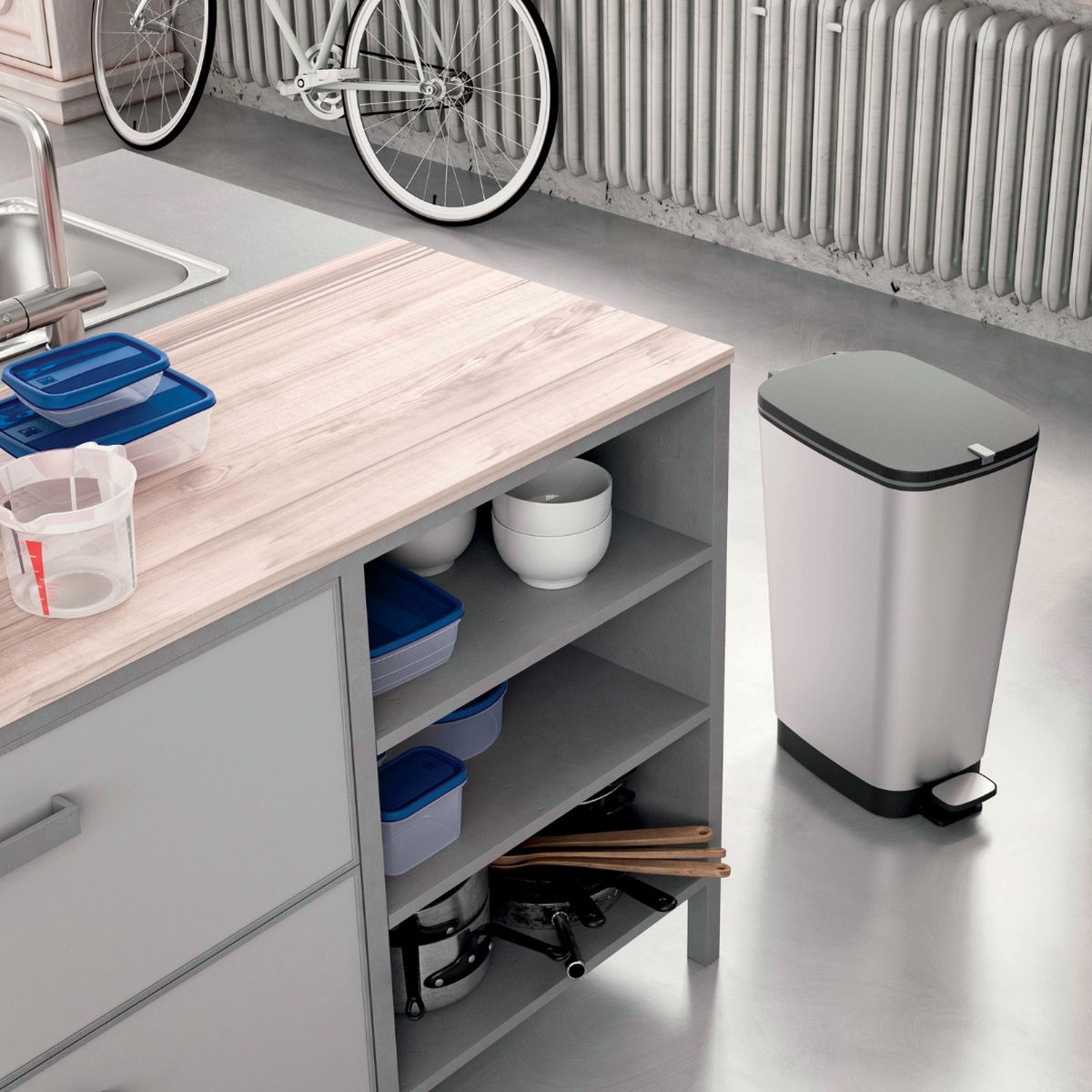 Kis by Keter Chic Bin Steel Large 60L in Home and Décor