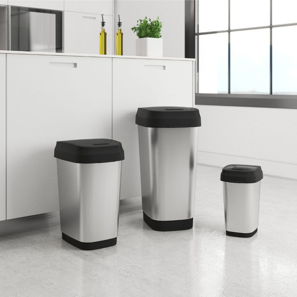 Kis by Keter Dual Swing Bin Steel Small 10L in Home and Décor