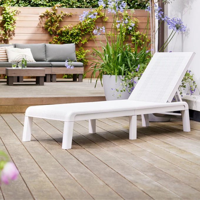 Keter Mallorca Sun Lounger White