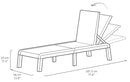 Keter Mallorca Sun Lounger White-6