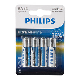 Philips Ultra Alkaline AA Batteries 1.5V 4 Pack in Electrical & Lighting,Electrical Accessories,Batteries