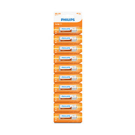 Philips Longlife Zinc AA Batteries 1.5V 10 Blister - tear off card in Electrical & Lighting,Electrical Accessories,Batteries