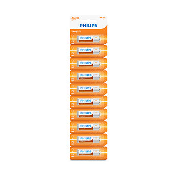 Philips Longlife Zinc AA Batteries 1.5V 10 Blister - tear off card in Electrical & Lighting,Electrical Accessories,Batteries