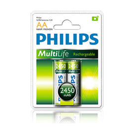 Philips Multilife NiMH Rechargeable AA batteries 1.2V 2 Pack - image 01