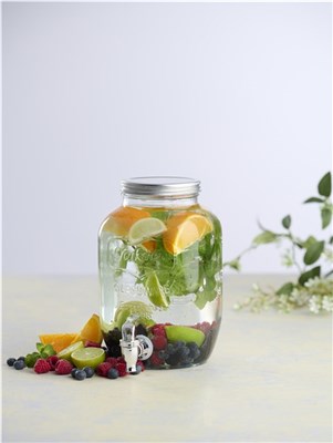 image of DAY Storage Jar with Tap 4L Clear Glass