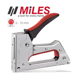 Miles Staple Gun Metal Body Rubber Grip 22g 6-10mm JT21 Stap Reload Ind - image 01