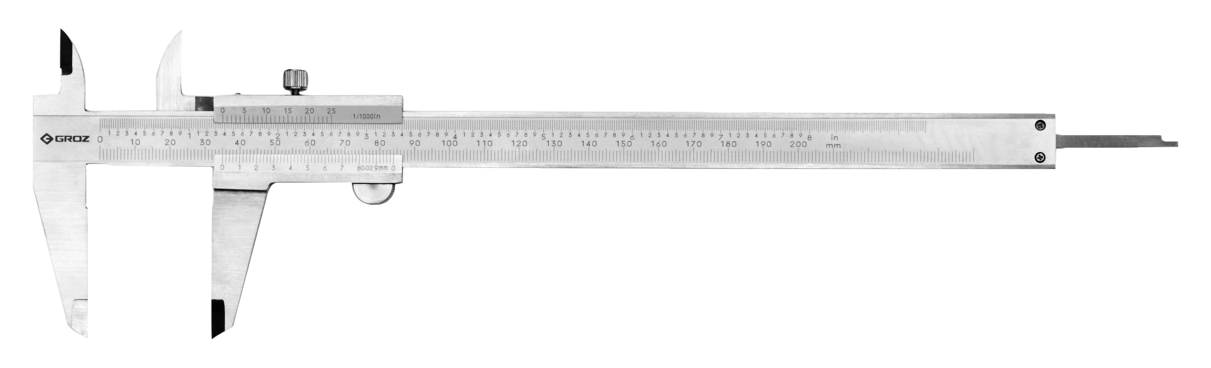 Groz Vernier Caliper 200mm 530-108 GRO0033 in Tools