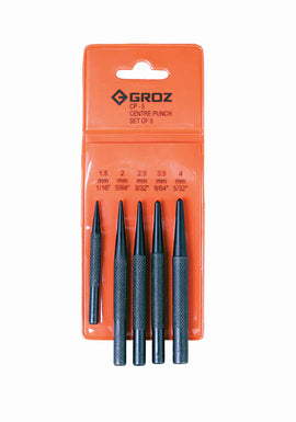 Groz Centre Punch Set 5pce GRO4025 in Tools