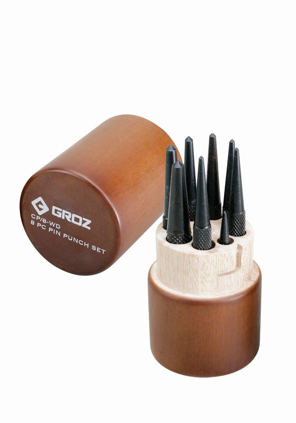 Groz Punch 8 Piece set in wooden box GRO4023 in Tools