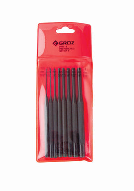Groz Punch Pin Set L/S 1.5-8mm Ppr/8Sm GRO4540 in Tools