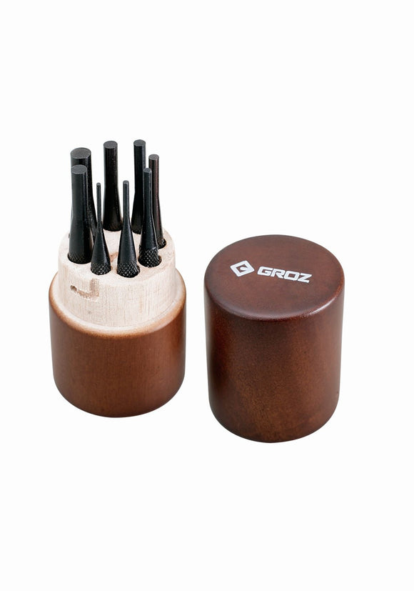 Groz Punch Pin Set W/Box 1.5-8mm Pp/8-Wd GRO4538 in Tools