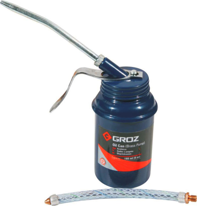 Groz Oil Can 180m l Plastic Grip Flexible Spout GRO2790 in Tools