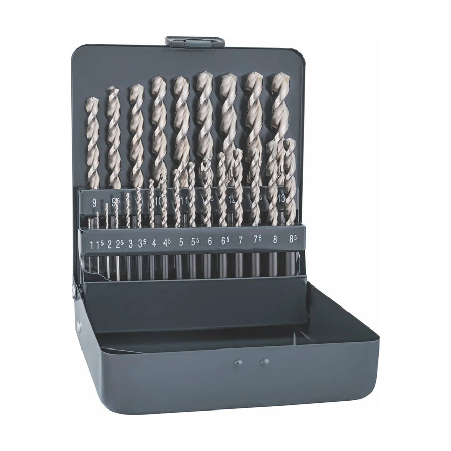 Alpen Cobalt Drill Bit Set 25 Piece 1-13mm X 0.5  In Metal Case - image 01