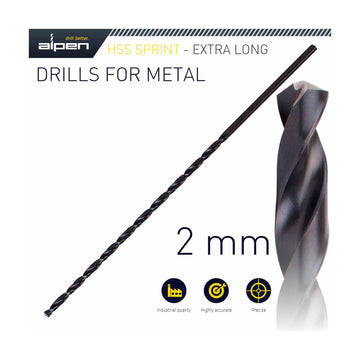 Alpen HSS Drill Bit 2mm 125 X 85 Extra Long - image 01
