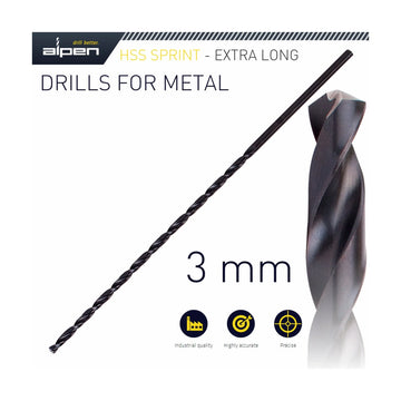 Alpen HSS Drill Bit 3mm 150X100 Extra Long - image 01