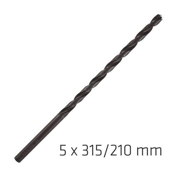 Alpen HSS Drill Bit 5mm 315X210mm Extra Long - image 01