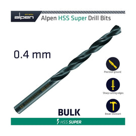 Alpen HSS Super Drill Bit 0.4mm Bulk - image 01