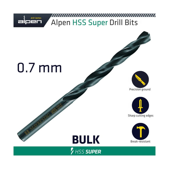 Alpen HSS Super Drill Bit 0.7mm Bulk - image 01