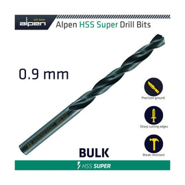 Alpen HSS Super Drill Bit 0.9mm Bulk - image 01