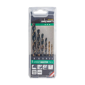 Alpen Sprint Master Tm6 6-Pcs 2 - 3 - 4 - 5 - 6 - 8mm HSS Set - image 01