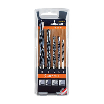 Alpen Wood Drill Bit Set 5 Piece 4-5-6-8-10 - image 01