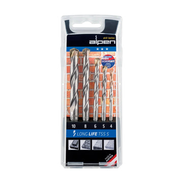 Alpen Masonry Drill Bit Set 5 Piece Long Life 4 5 6 8 10 - image 01