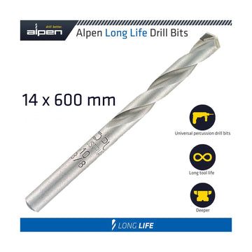 Alpen Masonry Drill Bit Long Life 14 X 600mm Pouch - image 01