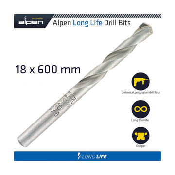 Alpen Masonry Drill Bit Long Life 18 X 600mm Pouch - image 01