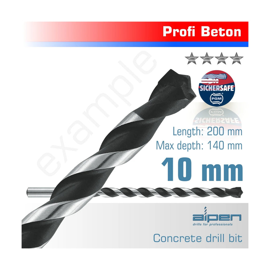 Alpen Concrete 10.0 X 200mm Profi Beton Drill Bit Masonry - image 01