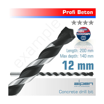 Alpen Concrete 12.0 X 200mm Profi Beton Drill Bit Masonry - image 01