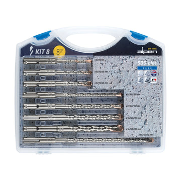Alpen SDS Plus Drill Bit Set 8 Piece In Plastic Carry Case - image 01