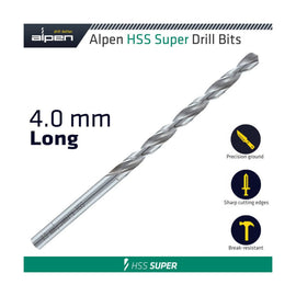 Alpen HSS Super Drill Bit Long 4 X 119mm Pouch - image 01