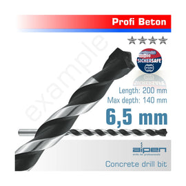 Alpen Concrete 6.5 X 200mm Profi Beton Drill Bit Masonry - image 01