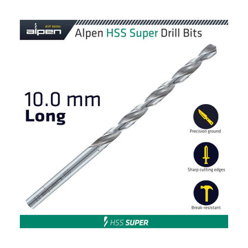 Alpen HSS Super Drill Bit Long 10 X 184mm Pouch - image 01