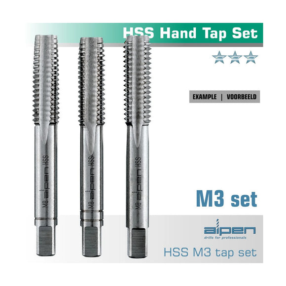 Alpen Hand Tap Set In Pouch M3 HSS 0.5mm Pitch - image 01