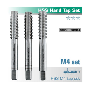Alpen Hand Tap Set In Pouch M4 HSS 0.7mm Pitch - image 01
