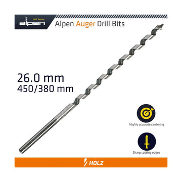 Alpen Wood Auger Drill Bit 26 X 450mm - image 01