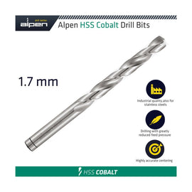 Alpen HSS Cobalt Din 338 1.7mm Bulk - image 01