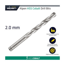 Alpen HSS Cobalt Din 338 2.0mm Bulk - image 01