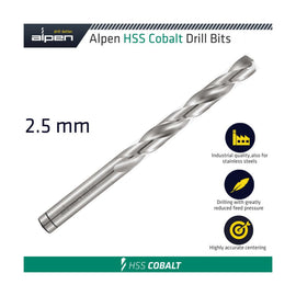 Alpen HSS Cobalt Din 338 2.5mm Bulk - image 01