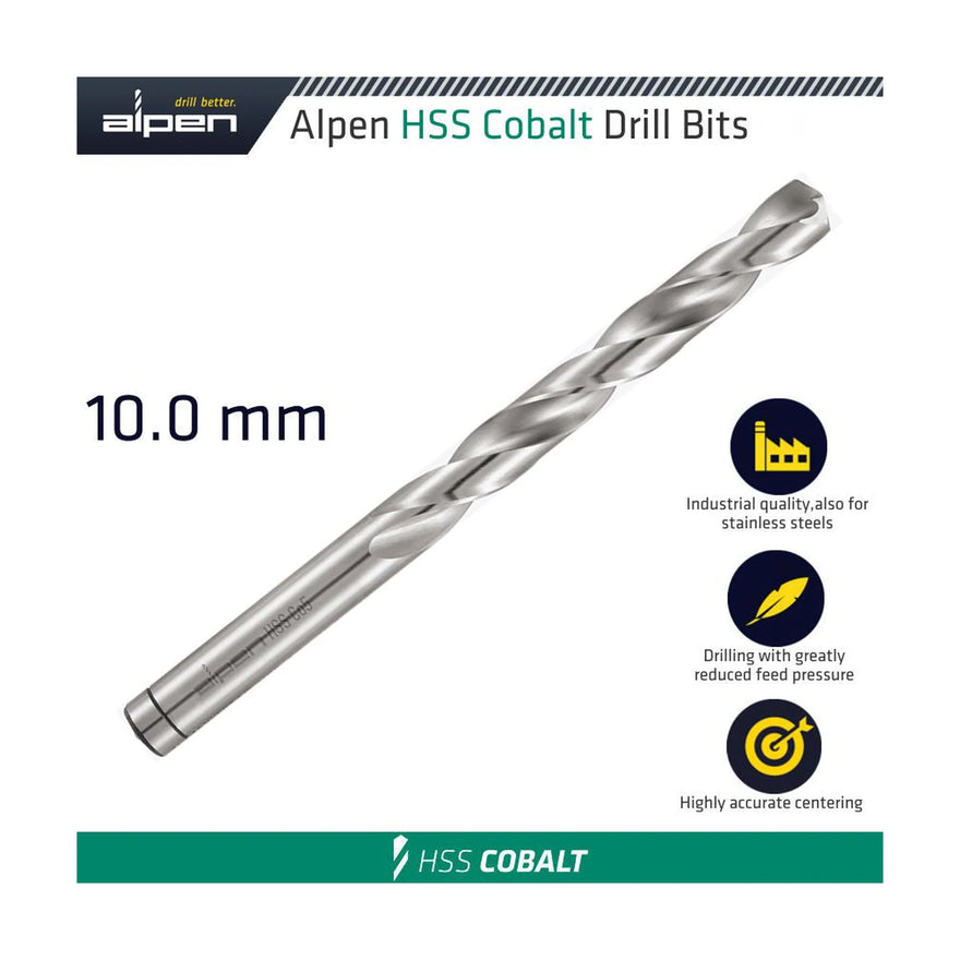 Alpen HSS Cobalt Din 338 10.00mm Bulk - image 01