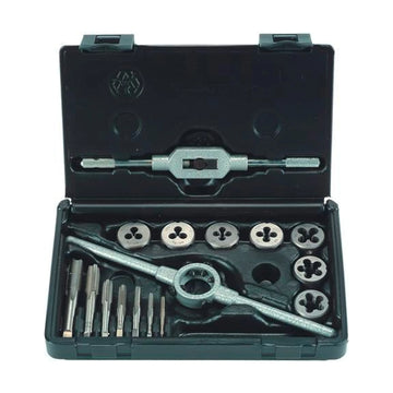Alpen Tap & Die Set 16 Piece M3 - M12 HSS With Die Holder & Tap Wrench - image 01