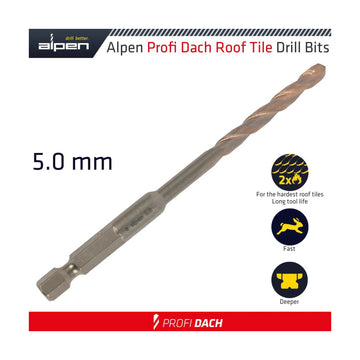 Alpen Roof Tile Drill Bit Hex 5.0mm 1/Pack - image 01
