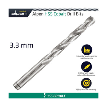 Alpen HSS Cobalt Drill Bit 3.3mm - image 01