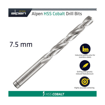 Alpen HSS Cobalt Drill Bit 7.5mm - image 01