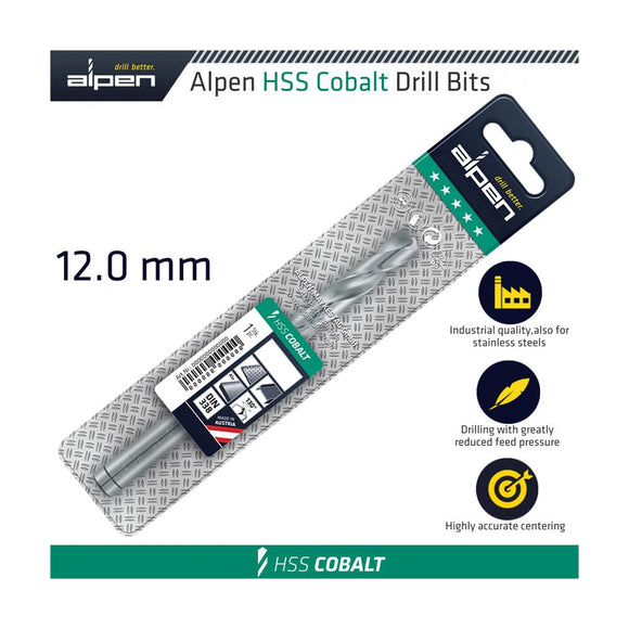Alpen HSS Cobalt Drill Bit 12mm - image 01