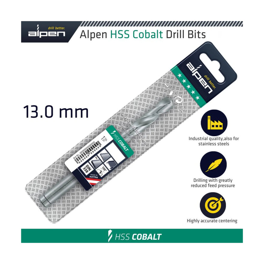 Alpen HSS Cobalt Drill Bit 13mm - image 01