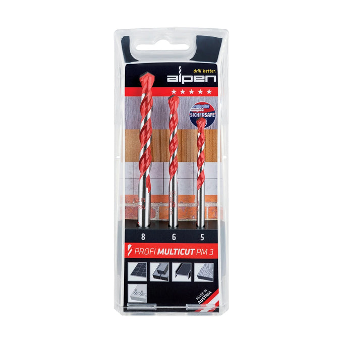 Alpen Multicut Drill Bit Set 3 Piece 5.6.8 mm - image 01